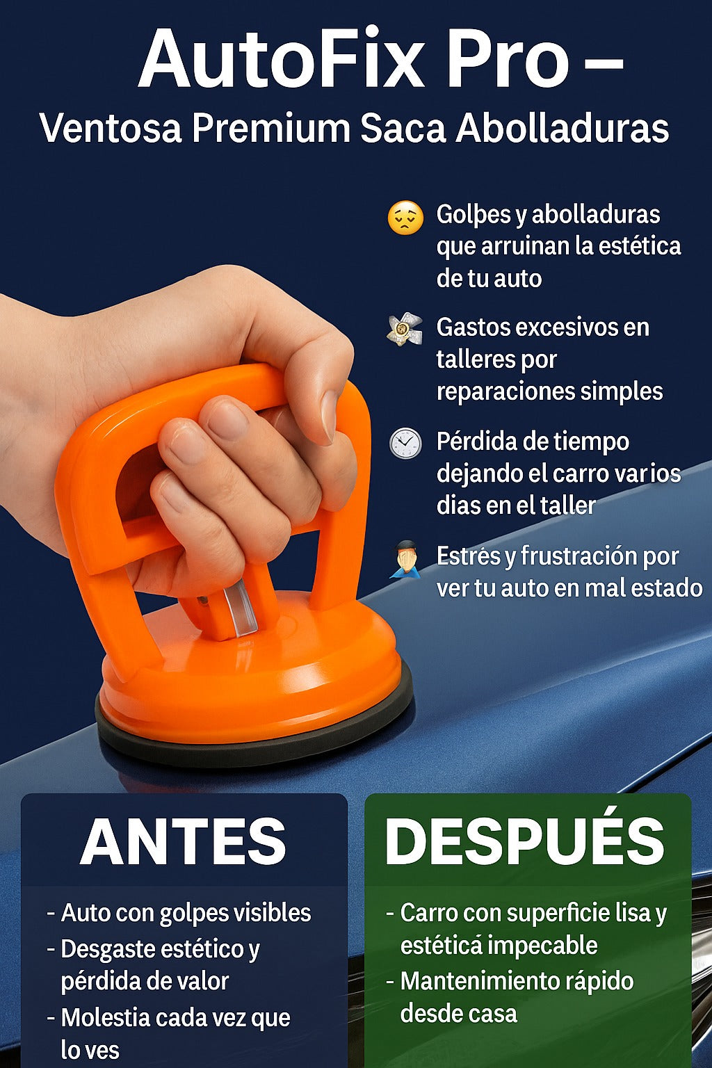 🚗 AutoFix Pro – Ventosa Premium Saca Abolladuras